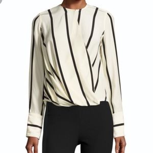 Rag & Bone Victor silk long sleeve stripe blouse